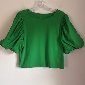 a new day Emerald Green Puff Sleeve Top